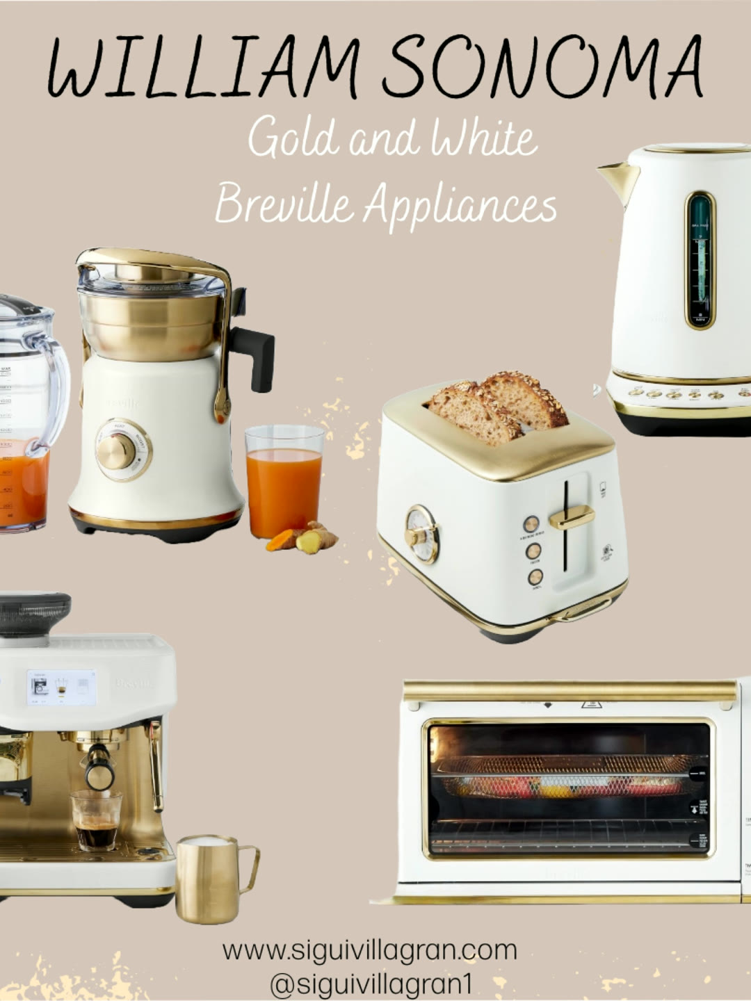 Gold and white